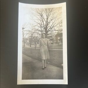 Vintage 1940s Woman Black and White Photograph